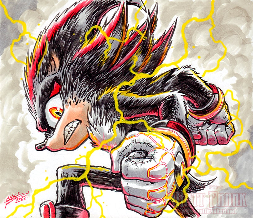 Shadow the Hedgehog - Original Art | Matt Frank Art